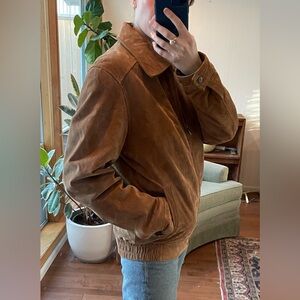 M. Julian Brown Real Suede Vintage Bomber Jacket
